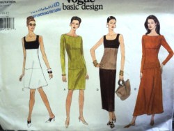 1920 EZ KNIT SLVS OR NOT STRT-FLARE DRESS LENGTHS PATTERN 8-12